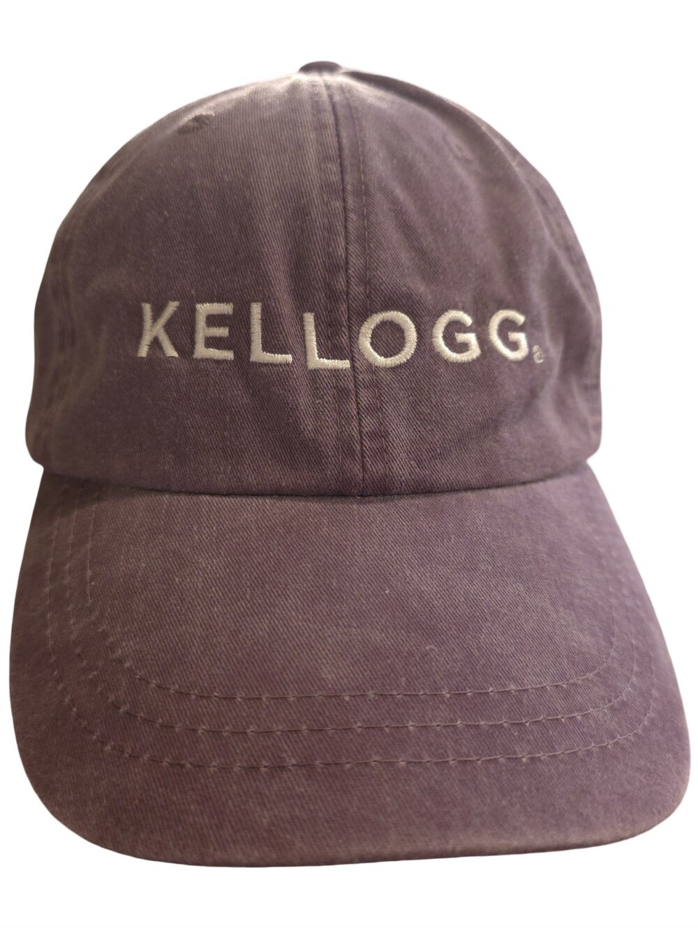 Adams Purple Baseball Cap with Brown Leather Strap